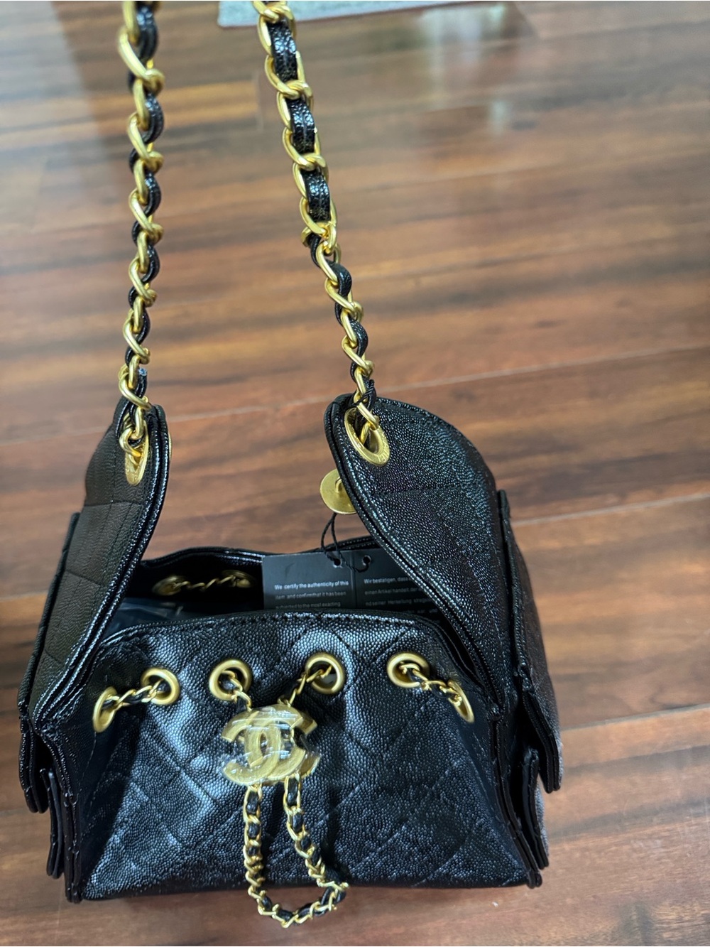 Black Quilted Chain-Handle Women’s Bag  copy